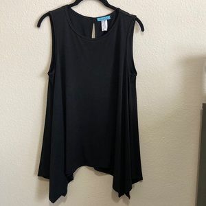 Double Click shark bite hem business blouse size L